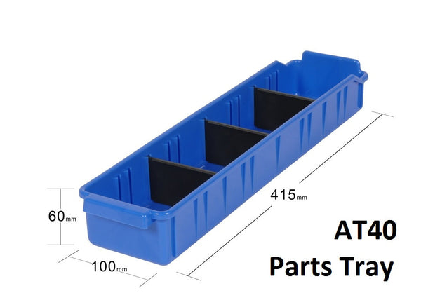 AT40 VISIPLAS Parts Trays Showing Dimensions