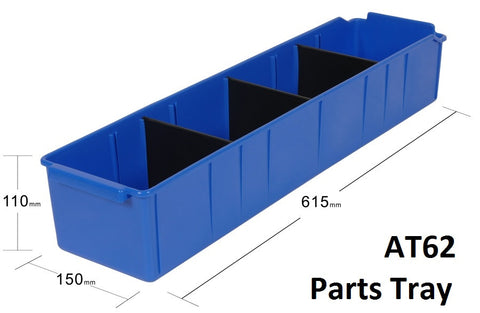 AT62 VISIPLAS Parts Trays Showing Dimensions